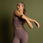 Activewear Top cropped ash plum - VIVI MARI