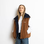 Reversible Bomber Vest - navy/caramel - VIVI MARI