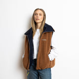 Reversible Bomber Vest - navy/caramel - VIVI MARI