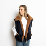 Reversible Bomber Vest - navy/caramel - VIVI MARI
