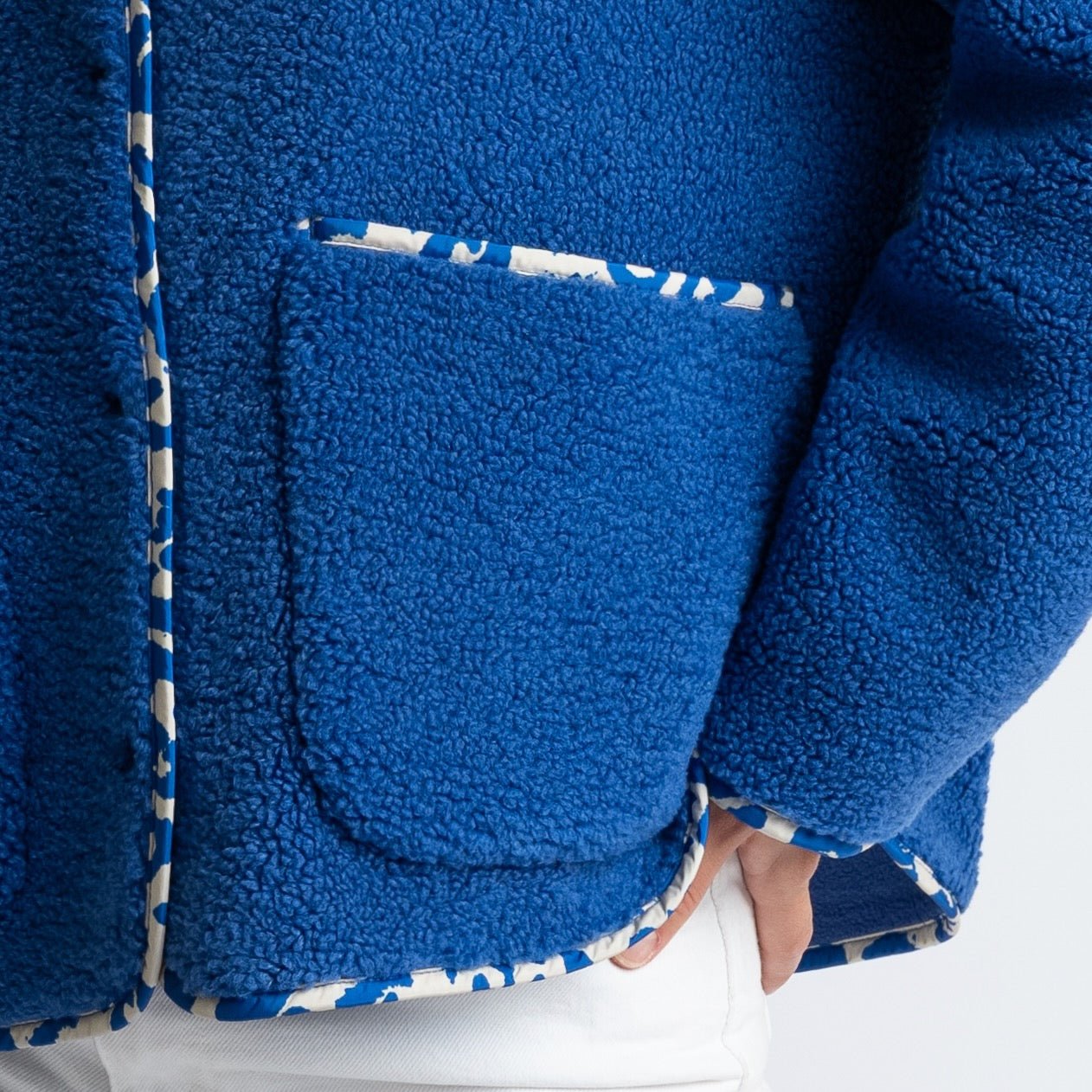 Teddy Fleece Jacket - blue - VIVI MARI