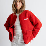 Teddy Fleece Jacket - true red - VIVI MARI