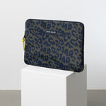 Padded Laptop Sleeve 15"/16" - leo splashes navy/olive - VIVI MARI