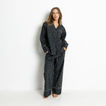 Pyjama Pants - leo splashes navy/olive - VIVI MARI
