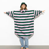 Raincoat bold stripes - green/rosé - VIVI MARI