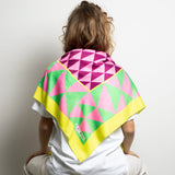 Scarf triangles - green/pink - VIVI MARI