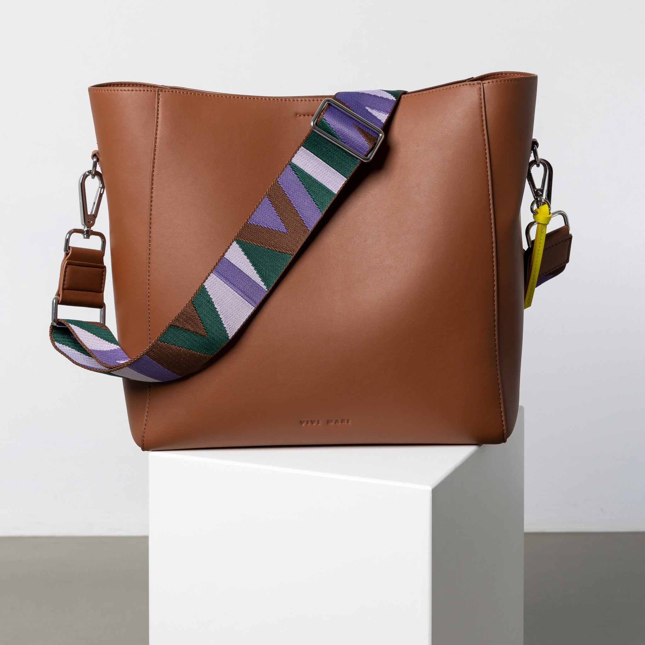 strap snippets green/lavender - tan - VIVI MARI